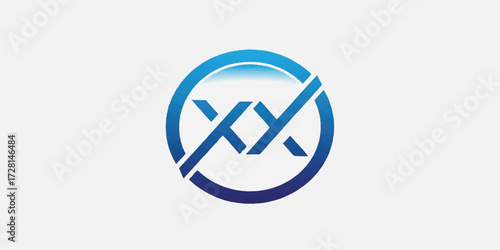 Modern XX Letter Logo, Blue Circular Design with Smooth Highlights Free Download Modern XX Letter Logo, Blue Circular Design with Smooth Highlights - GFXLoad