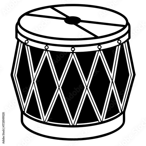 old barrel with a drum