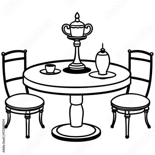 restaurant table set