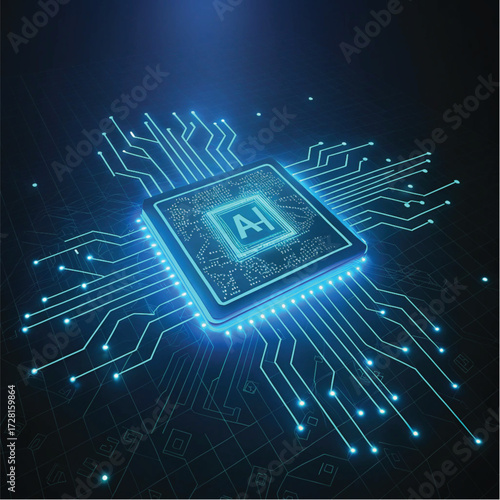 blue circuit board background