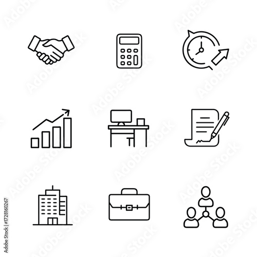 Business Success and Office Icon Design Ideas