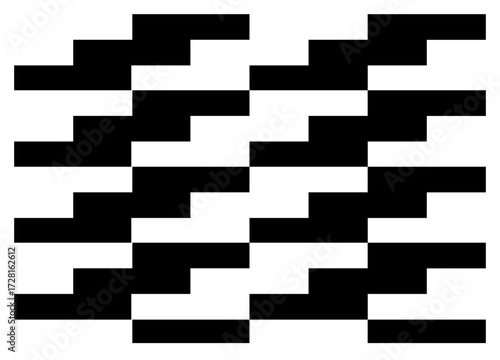 Geometric pattern and wall decor two tone (black and white) blocks 