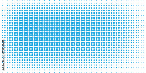 Tekstur gradien halftone grunge. Latar belakang noise grit yang memudar. Wallpaper berpasir. Latar belakang piksel retro. Hamparan  atau manga biru langit. Vektor.