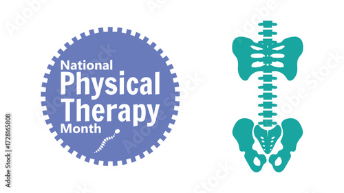 National Physical Therapy Month Awareness Design, background template. Holiday concept. background, banner, placard, card, 
