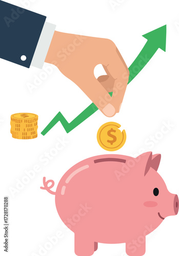Investing in the future with savings and financial growth.