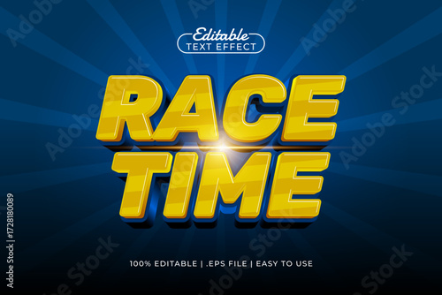 race time editable text effect