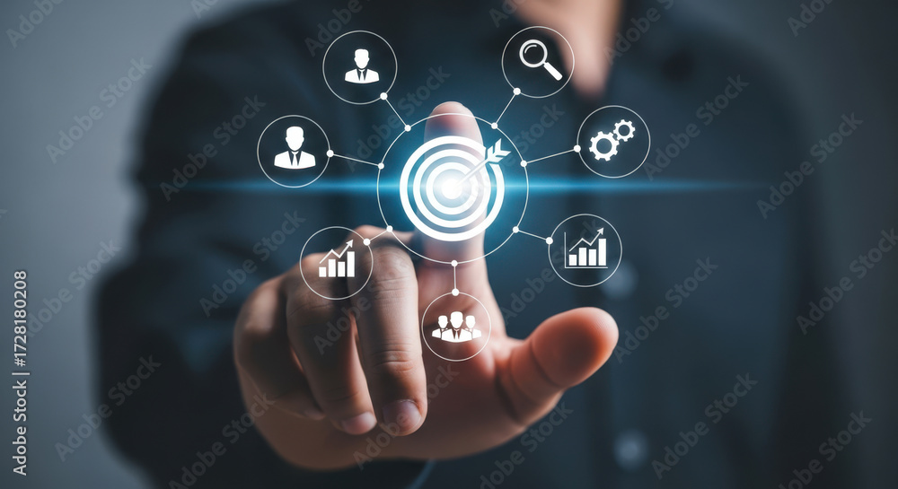 Fototapeta premium Business Technology Network Connection Digital Interface.