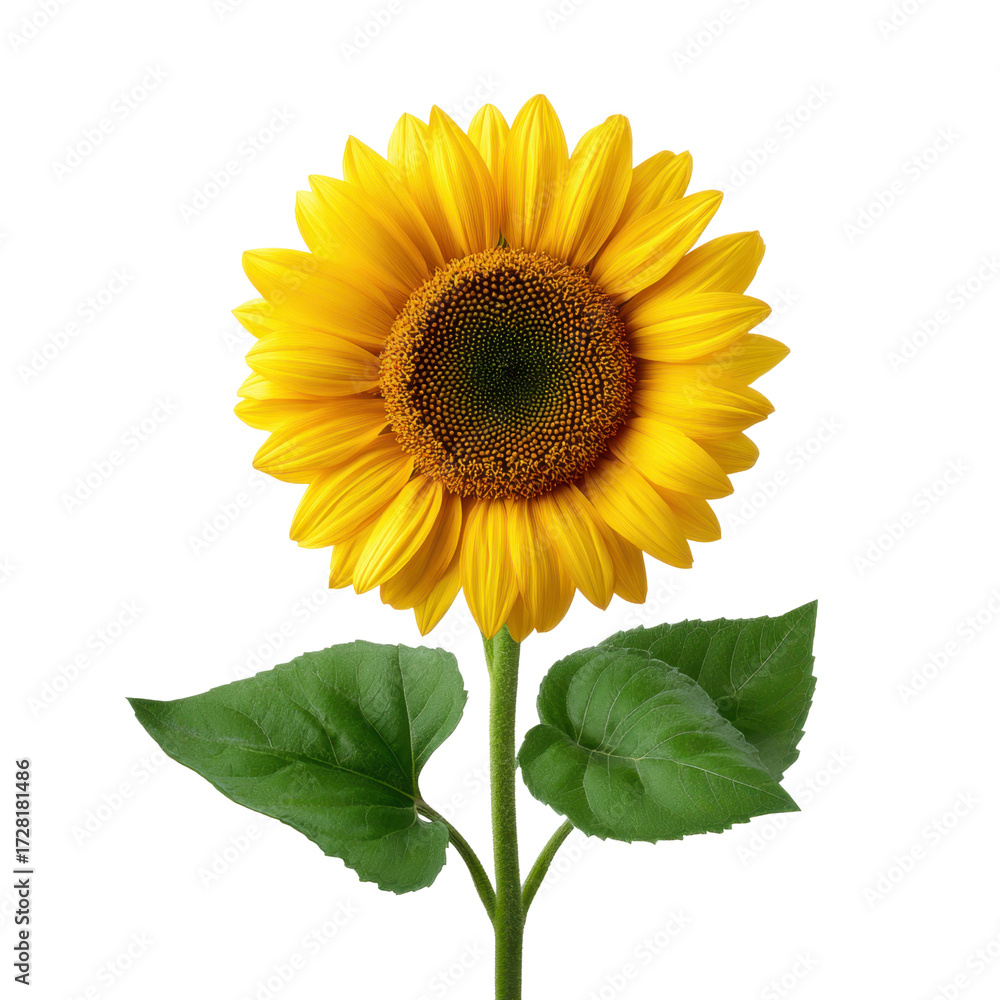 Obraz premium Bright and Vibrant Sunflower in Full Bloom Against a Clear Background