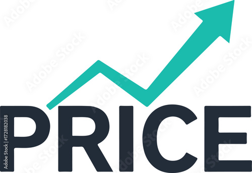 Price Increase Concept Visualized with Upward Arrow and Bold Text.