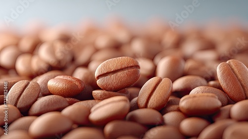 Close Up of Heart Shaped Coffee Beans in Brown Tones with Cinematic HDR Lighting
