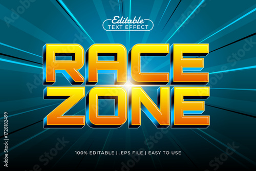 race zone editable text effect