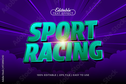 sport racing editable text effect