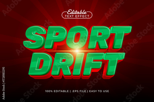 sport drift editable text effect