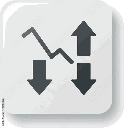 Financial market analysis with upward and downward trends and fluctuations.