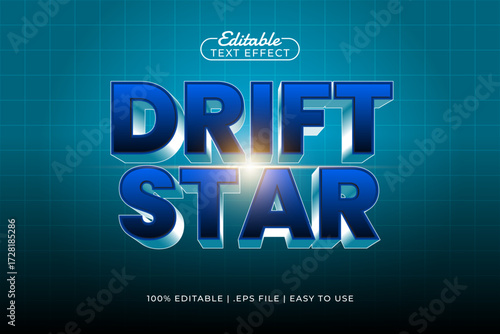 drift star editable text effect