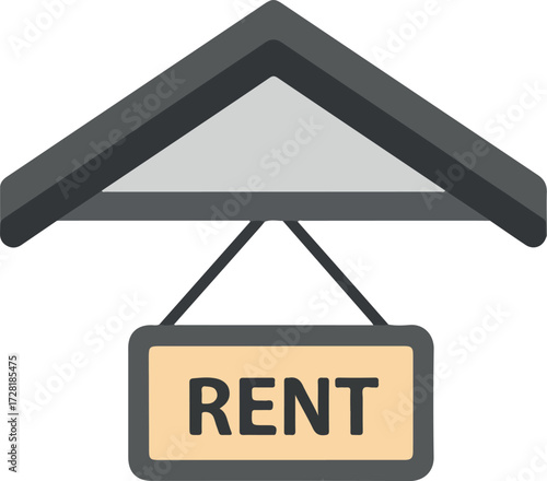 Rental property sign indicating availability for lease in the housing market.