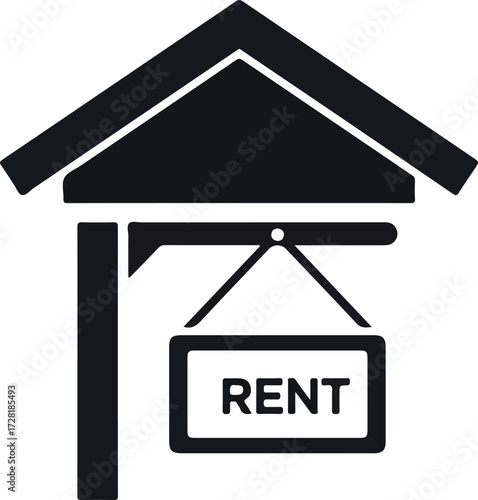 Rental property sign indicating available housing for rent in the community.