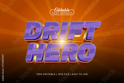 drift hero editable text effect