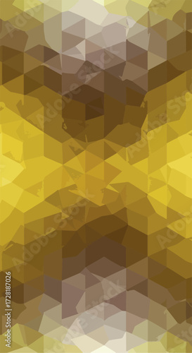 Geometric abstract design with yellow and brown tones artistic background.