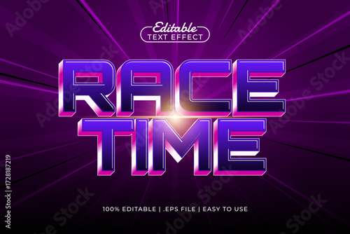 race time editable text effect