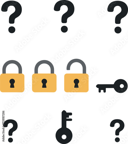 Riddle of the Locks and Keys A Visual Puzzle.