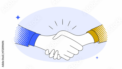 handshake icon vector illustration