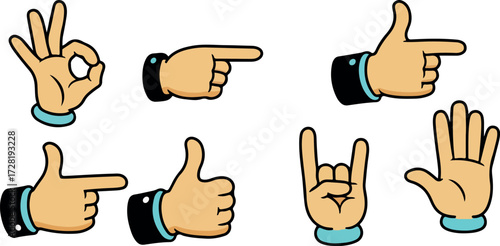 Hand gestures collection for various communication methods.