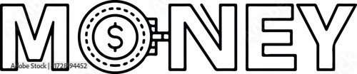 Money Coin Symbol Illustration.