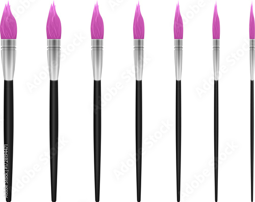 Art paint brushes
