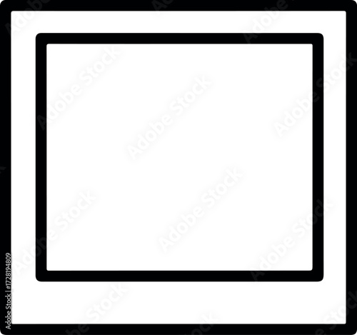 Simple square shape with a black border and a white interior space.