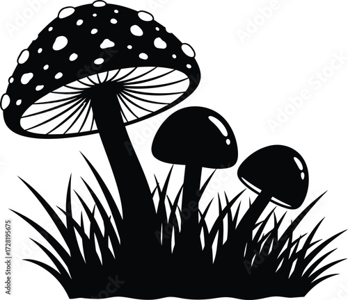 vector illustration of mushrooms