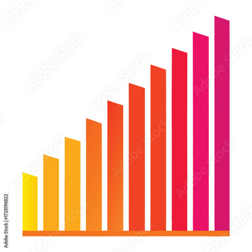 Free Download bold and bright gradient growth chart - GFXLoad