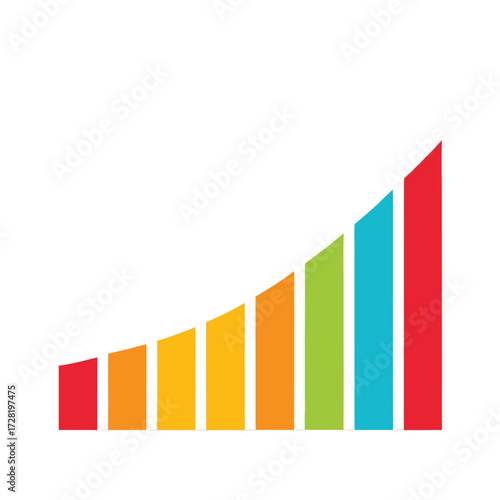 growth chart with multi coloured bar
