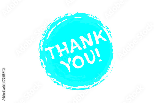 Thank You !（ありがとう！）のシンプルなロゴマーク
