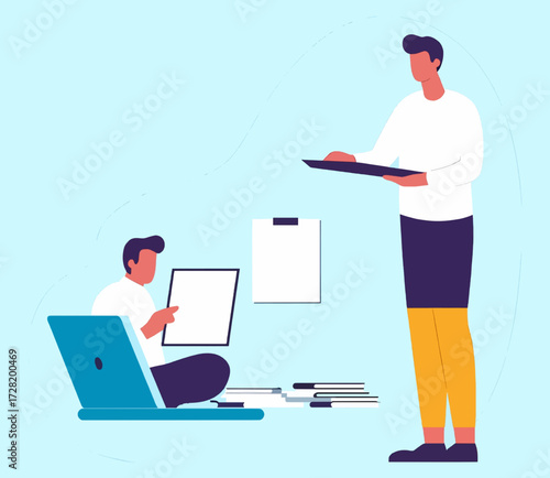 business man working on laptop