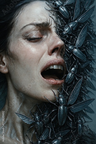 Her Mouth Became a Swarm