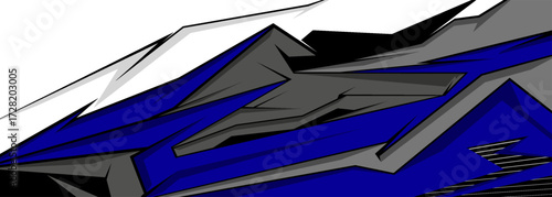 Side body graphic sticker set. Abstract racing design concept. Car decal wrap design for motorcycle, boat, truck, car, boat and more. Vector eps 10.