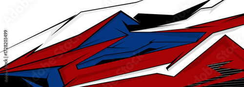 Side body graphic sticker set. Abstract racing design concept. Car decal wrap design for motorcycle, boat, truck, car, boat and more. Vector eps 10.