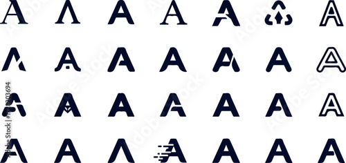 Varied Letter A Designs.