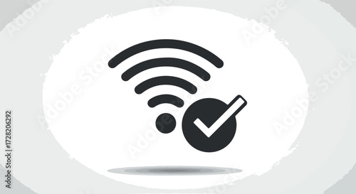 Wireless network connection established with a successful confirmation checkmark.
