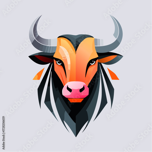 bull head vector illustration