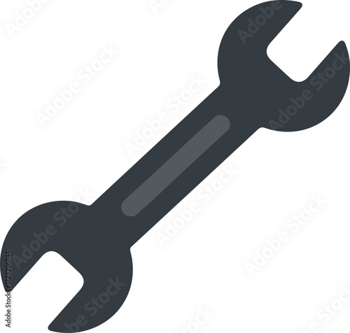 Wrench tool illustration for mechanical repairs and maintenance tasks.
