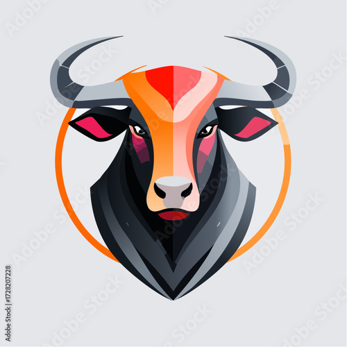 bull head vector illustration