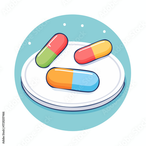 pills and capsules vector