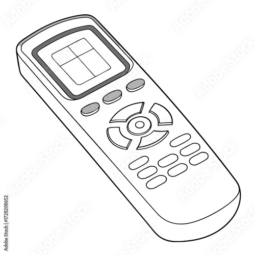 Editable SVG of an air conditioner AC remote outline