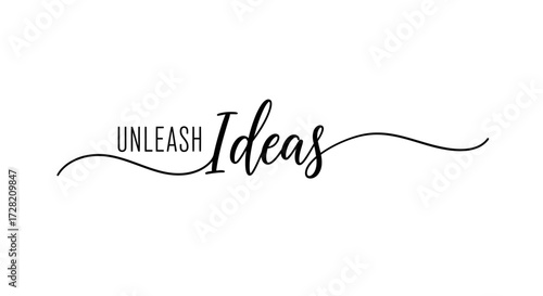 Unleash ideas with this elegant script design perfect for branding, marketing, and creative projects, instantly capturing attention