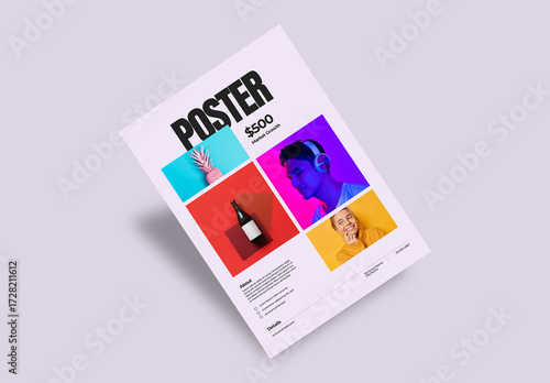 A4 Poster Mockup Template