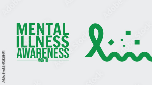 Mental Illness Awareness Month Support Design templet unique design 