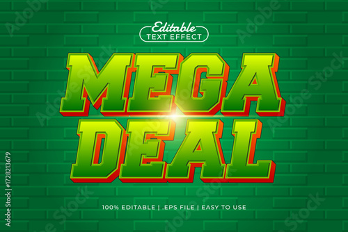 mega deal editable text effect