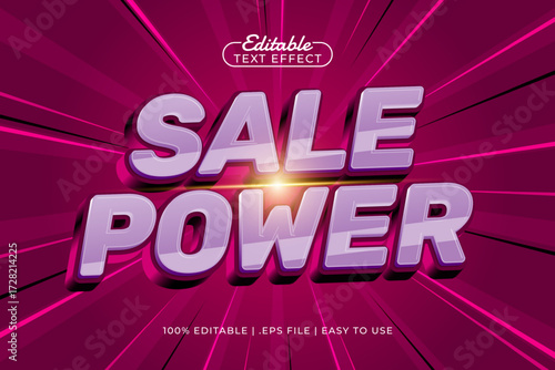 sale power editable text effect